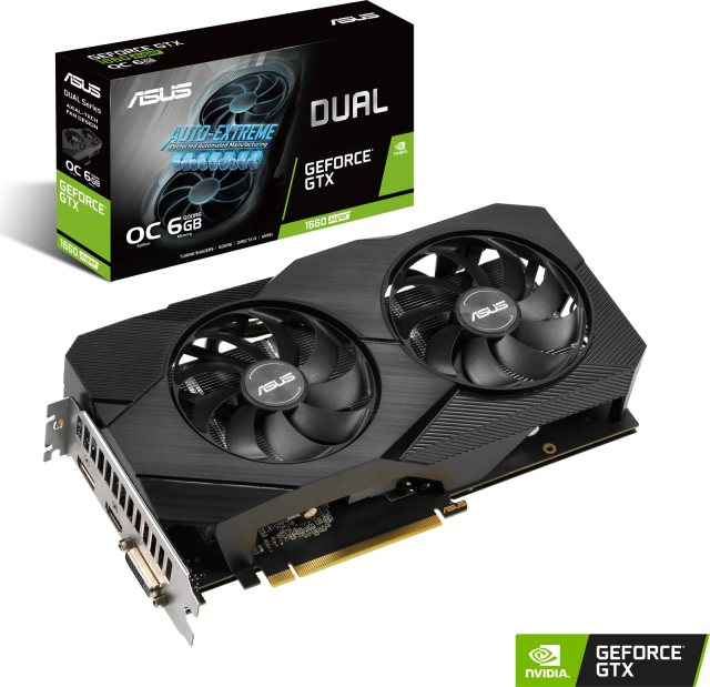 Видео карта ASUS Dual GeForce GTX 1660 SUPER OC Edition 6GB GDDR6 EVO