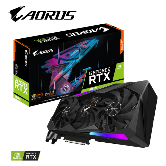 Видео карта GIGABYTE GeForce RTX 3070 AORUS MASTER 8GB GDDR6