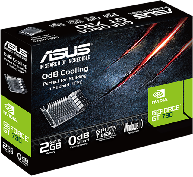 Видео карта ASUS GeForce GT 730 2GB GDDR5, low profile