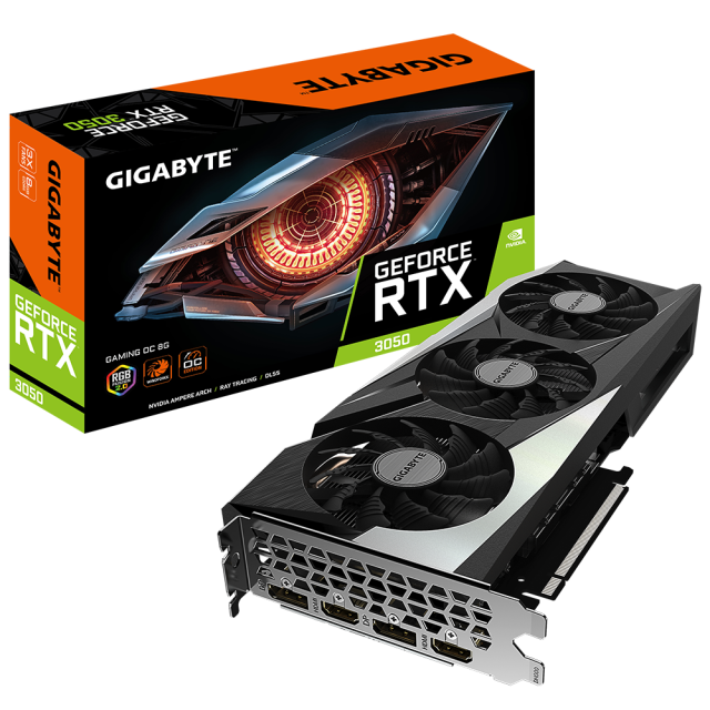 Видео карта GIGABYTE GeForce RTX 3050 GAMING OC 8GB GDDR6