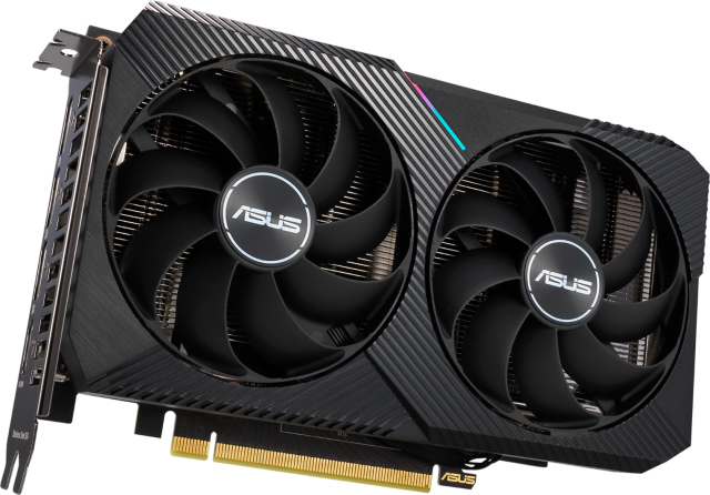 Видеокарта ASUS Dual GeForce RTX 3050 OC Edition PCIE 4.0, 8GB GDDR6 128-bit, DisplayPort, HDMI