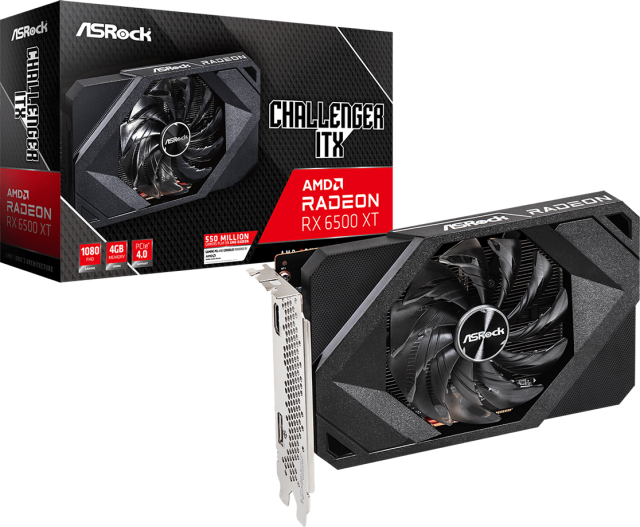 Видеокарта ASRock AMD Radeon RX 6500 XT Challenger ITX 4GB
