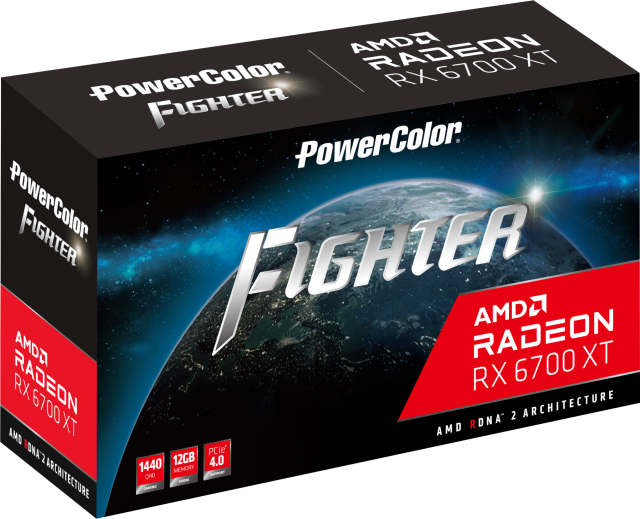 Видеокарта PowerColor Fighter AMD Radeon RX6700 XT 12GB GDDR6, 192-bit, HDMI, 3x DP