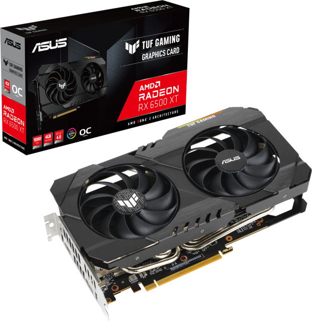 Видеокарта ASUS TUF Gaming Radeon RX 6500 XT OC Edition 4GB GDDR6