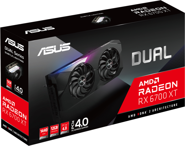 Видеокарта ASUS Dual Radeon RX 6700 XT OC Edition 12GB GDDR6