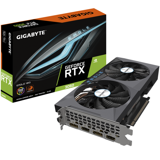Видео карта GIGABYTE GeForce RTX 3060 EAGLE 12GB GDDR6 rev 2.0