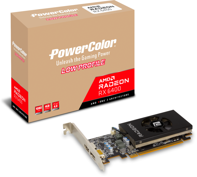 Видеокарта PowerColor AMD Radeon RX 6400 ITX 4GB GDDR6