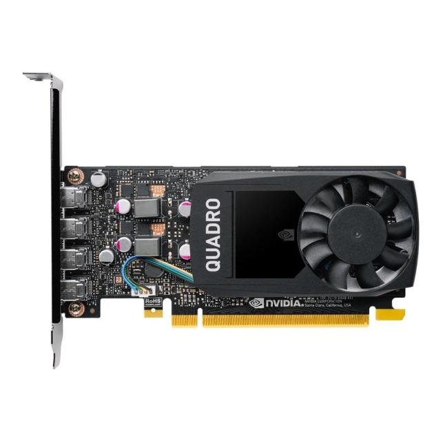 Видео карта PNY NVIDIA Quadro P1000V2, 4GB, GDDR5, 128 bit, 4x mDP