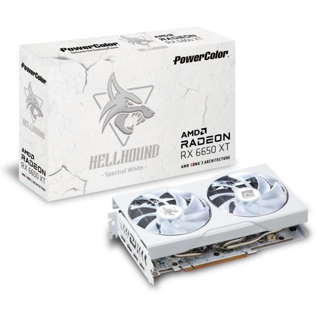 Видеокарта PowerColor HellHound Spectral White OC Radeon RX 6650 XT, 8GB, GDDR6