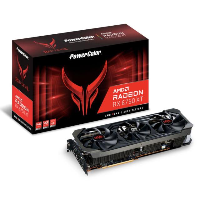 Видеокарта PowerColor Red Devil OC Radeon RX 6750 XT, 12GB GDDR6, 192-bit, HDMI, 3xDP
