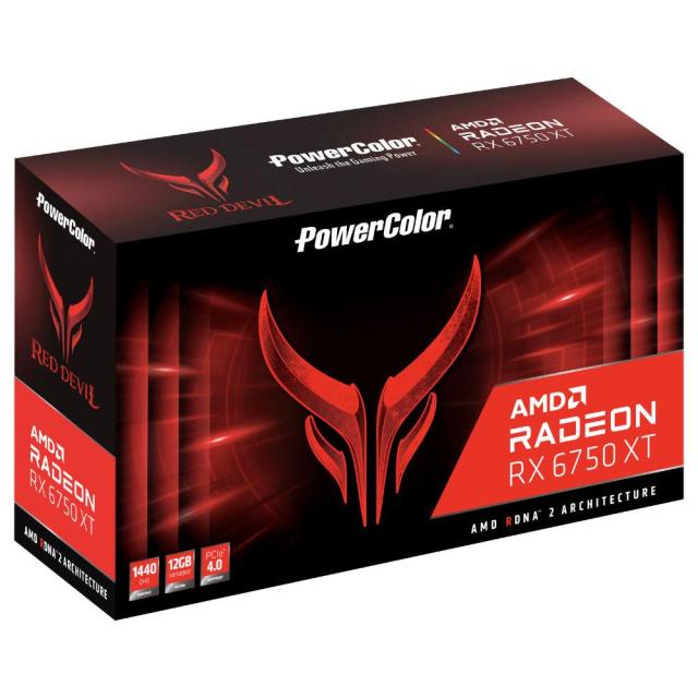 Видеокарта PowerColor Red Devil OC Radeon RX 6750 XT, 12GB GDDR6, 192-bit, HDMI, 3xDP