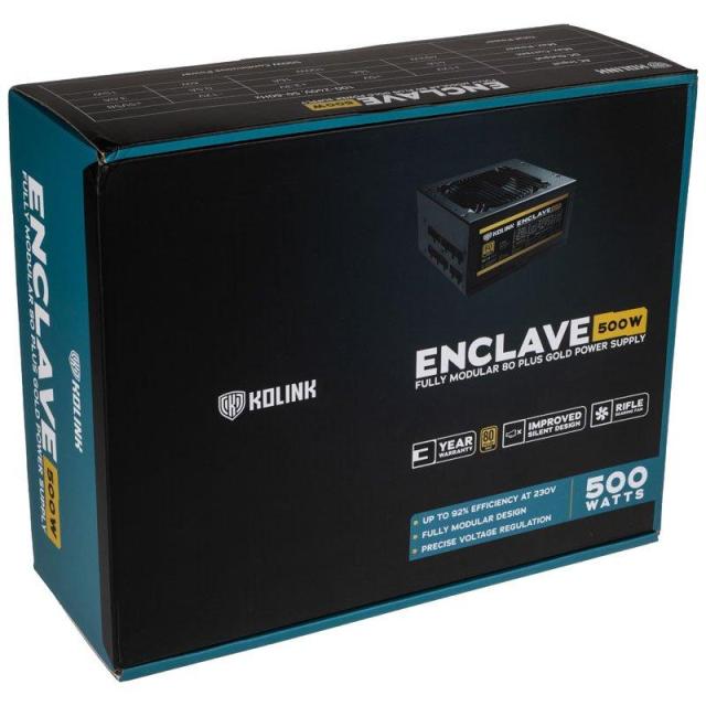 Захранващ блок Kolink Enclave 500W 80 PLUS Gold modular