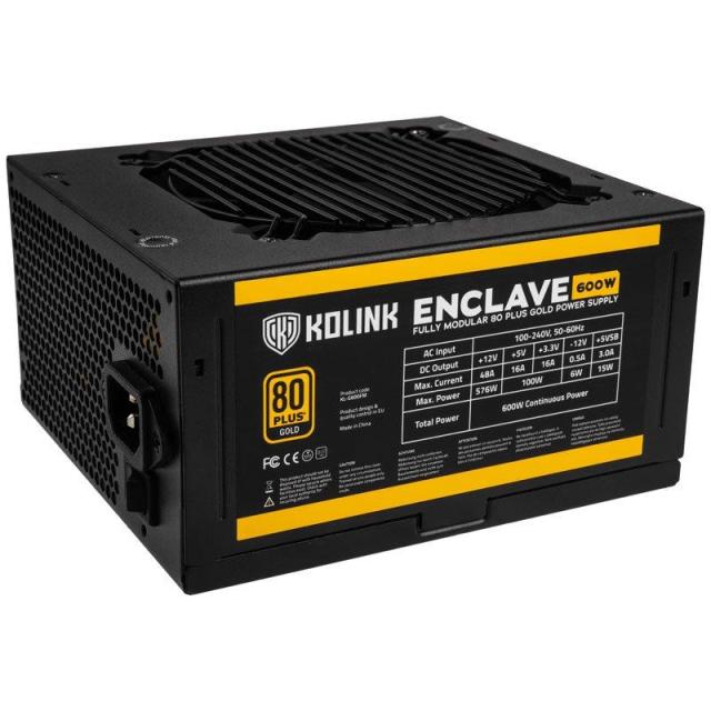 Захранващ блок Kolink Enclave 600W 80 PLUS Gold modular