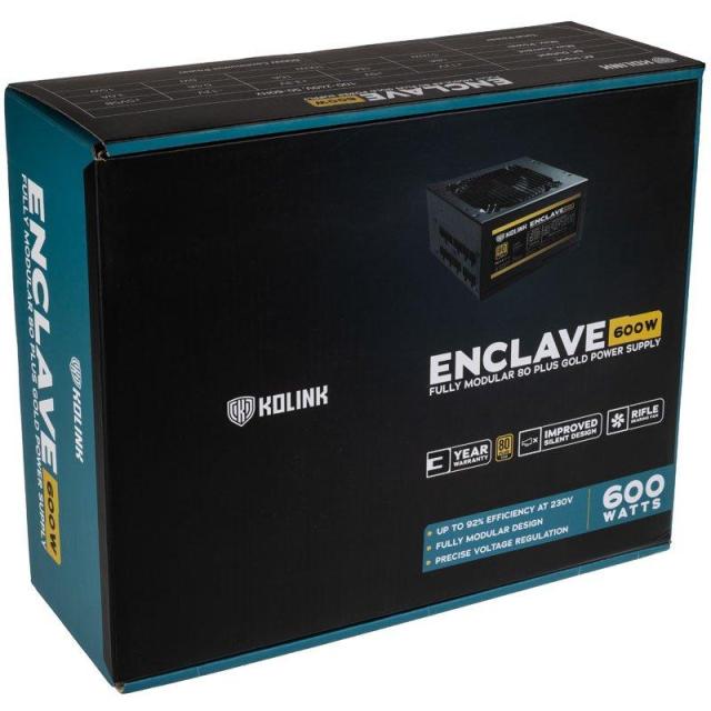 Захранващ блок Kolink Enclave 600W 80 PLUS Gold modular