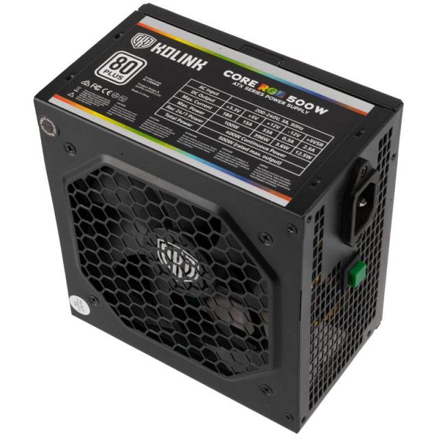 Захранващ блок Kolink Core RGB, 500W, 80 PLUS