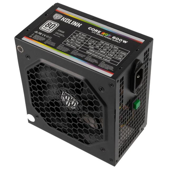 Захранващ блок Kolink Core RGB, 600W, 80 PLUS