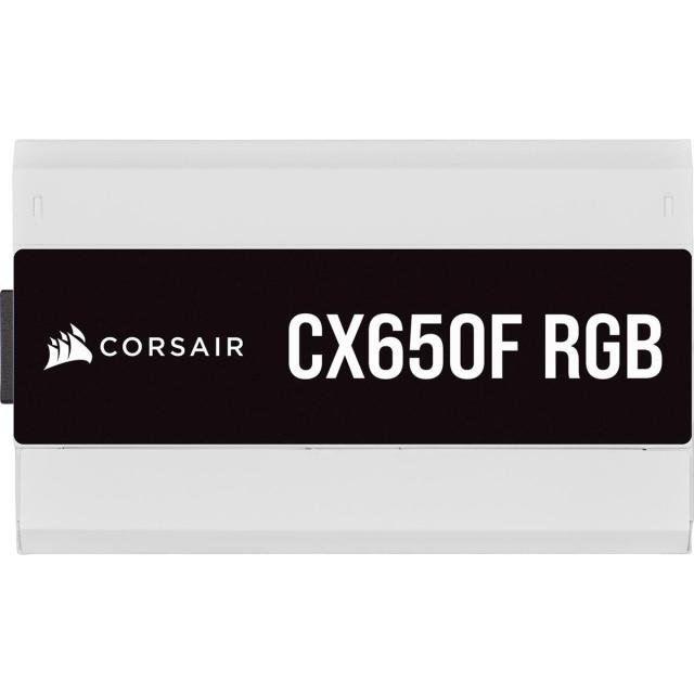 Захранващ блок Corsair CX650F RGB, 80+ BRONZE 650W, Fully Modular, White