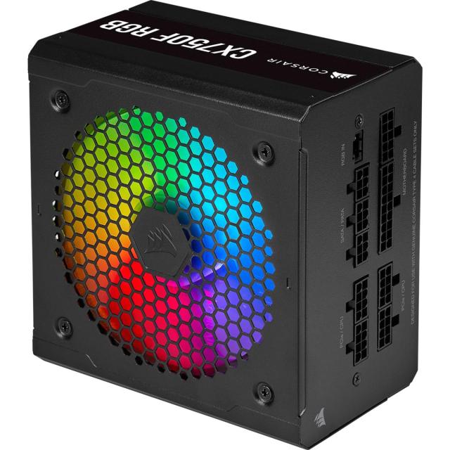 Захранващ блок Corsair CX750F RGB, 80+ BRONZE 750W, Fully Modular