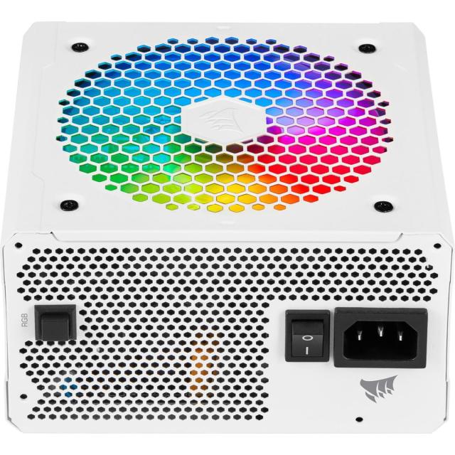 Захранващ блок Corsair CX750F RGB, 80+ BRONZE 750W, Fully Modular, White