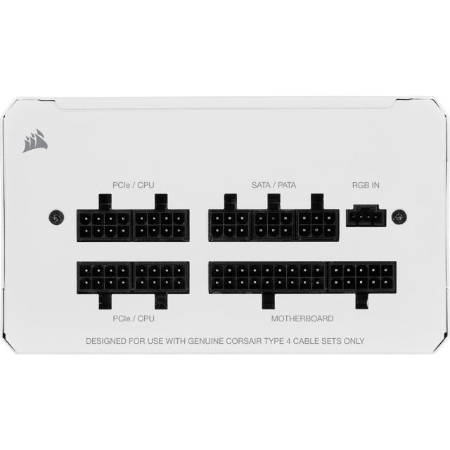 Захранващ блок Corsair CX750F RGB, 80+ BRONZE 750W, Fully Modular, White