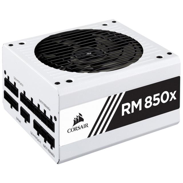 Захранващ блок Corsair RM850x, 80+ GOLD 850W, Fully Modular, White
