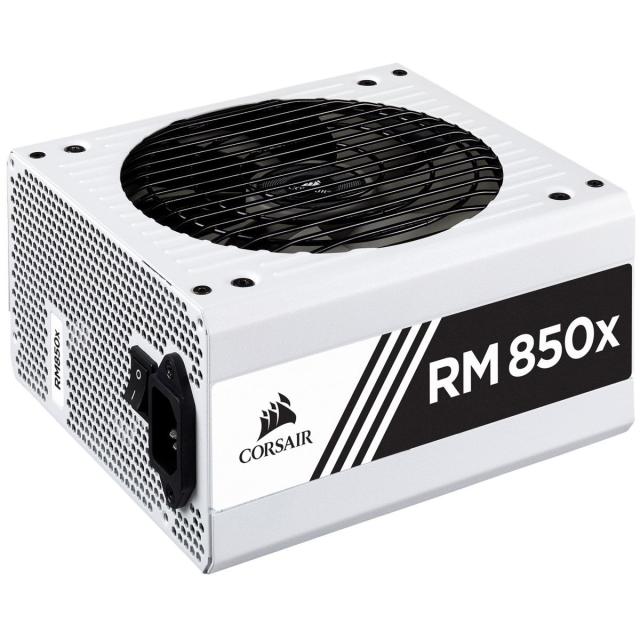 Захранващ блок Corsair RM850x, 80+ GOLD 850W, Fully Modular, White
