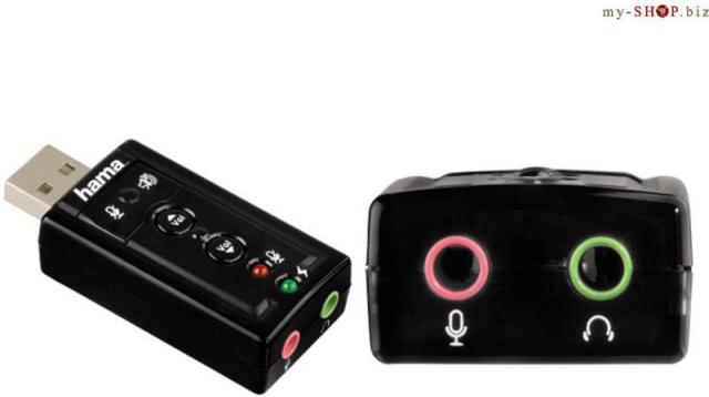 Звукова карта HAMA, USB, 7.1, Surround