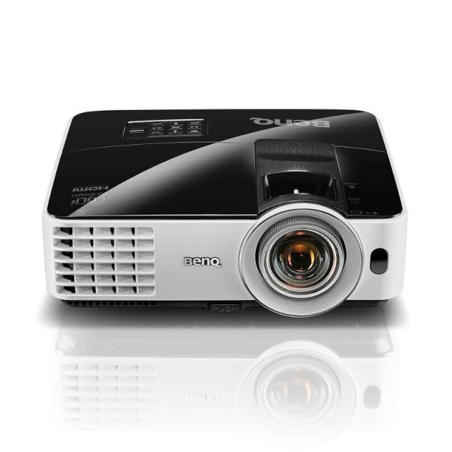 Мултимедиен проектор BenQ MX631ST, Short Throw, DLP, XGA (1024x768), 13000:1, 3200 ANSI lumens, Zoom 1.2x, 55" 1m, Auto Vertical Keystone, VGA, 2xHDMI, S-Video, RCA, USB Type A 1.5A, Audio in/out, Audio L/R in RCA, RS232, Speaker 10W, Up To 10000 hr.