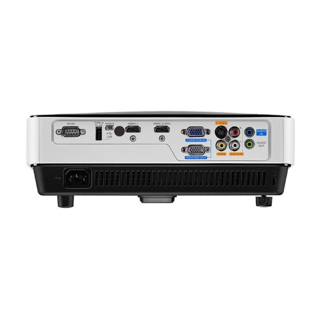 Мултимедиен проектор BenQ MX631ST, Short Throw, DLP, XGA (1024x768), 13000:1, 3200 ANSI lumens, Zoom 1.2x, 55" 1m, Auto Vertical Keystone, VGA, 2xHDMI, S-Video, RCA, USB Type A 1.5A, Audio in/out, Audio L/R in RCA, RS232, Speaker 10W, Up To 10000 hr.