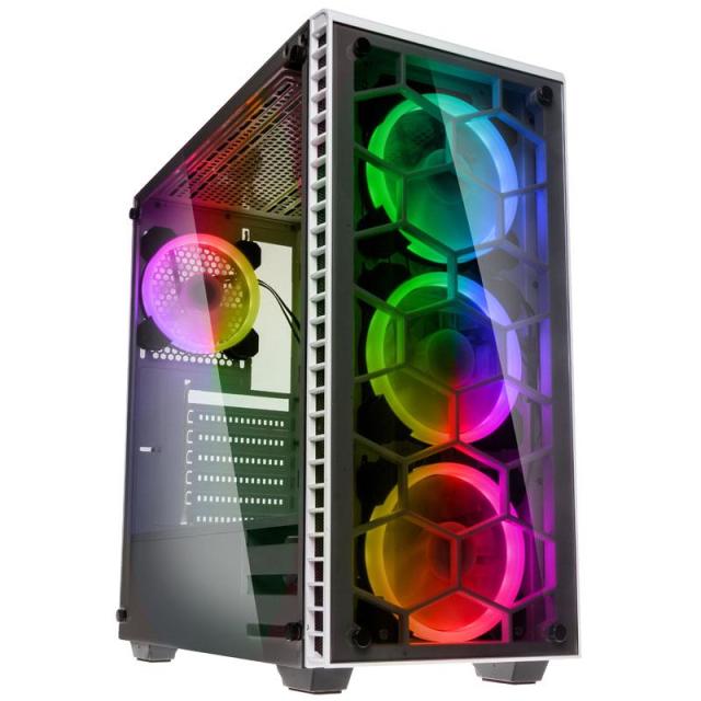 Кутия Kolink Observatory RGB TG Mid-Tower, Бял, GEKL-037