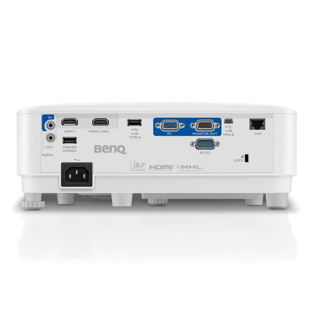 Мултимедиен проектор BenQ MX731, Network Business Projector, DLP, XGA (1024x768), 20 000:1, 4000 ANSI Lumens, Zoom 1.3x, VGA, HDMI x2, USB type A x2, Audio In/Out, Lan, VGA out, Speaker 10W, USB Reader for PC-Less Presentations, Corner Fit, 2D Keysto