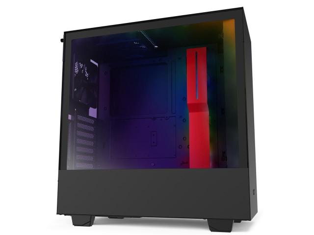 Кутия NZXT H510i Smart Matte Mid-Tower, Black/Red
