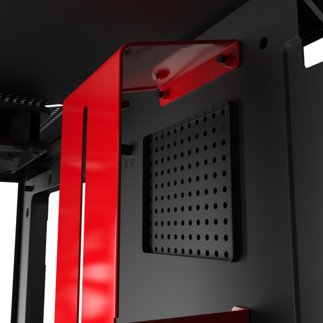 Кутия NZXT H510i Smart Matte Mid-Tower, Black/Red