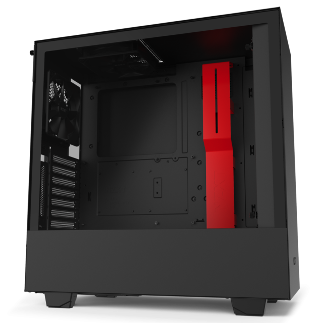 Кутия NZXT H510i Smart Matte Mid-Tower, Black/Red