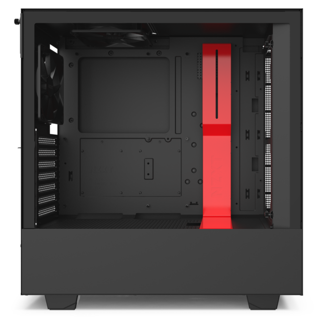 Кутия NZXT H510i Smart Matte Mid-Tower, Black/Red
