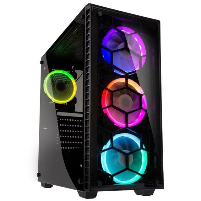 Кутия Kolink Observatory RGB TG Mid-Tower, Черен