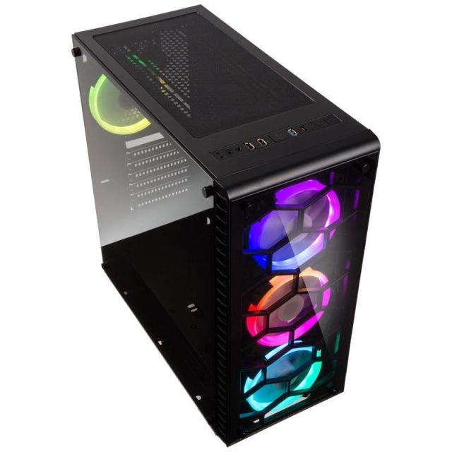 Кутия Kolink Observatory RGB TG Mid-Tower, Черен