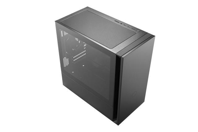 Кутия Cooler Master SILENCIO S400 TG, 1x 3.5mm Headset Jack (Audio+Mic), 1x SD card reader, Mini ITX/Micro ATX, черна