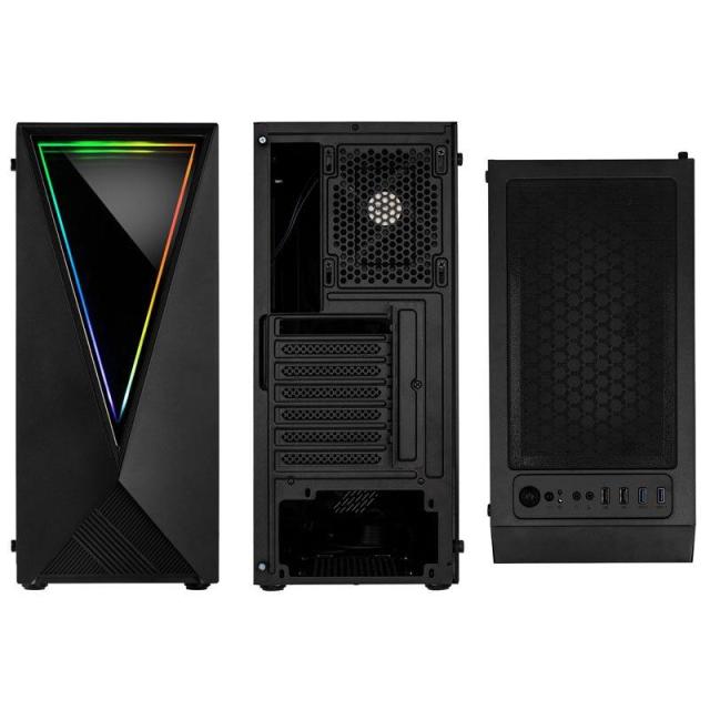 Кутия Kolink VOID RGB, 2x USB 3.0, страничен прозорец, ATX/MiniITX/MicroATX