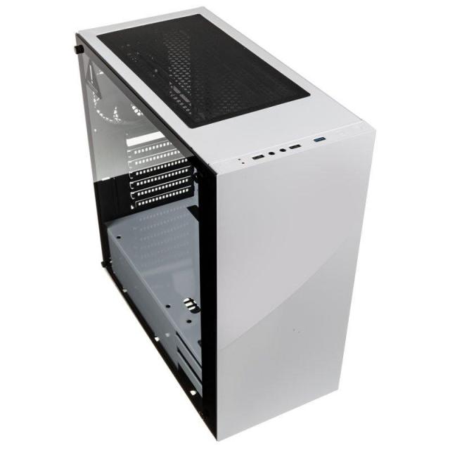 Кутия Kolink Stronghold White TG, Mid-Tower, Бял, GEKL-041