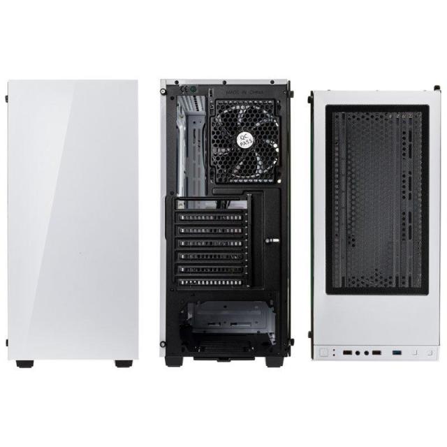 Кутия Kolink Stronghold White TG, Mid-Tower, Бял, GEKL-041