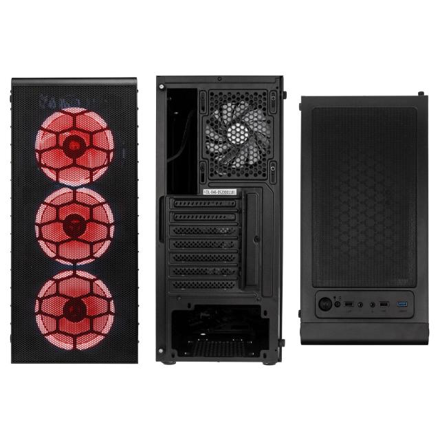 Кутия Kolink Observatory Lite Mesh RGB Mid-Tower, Черен