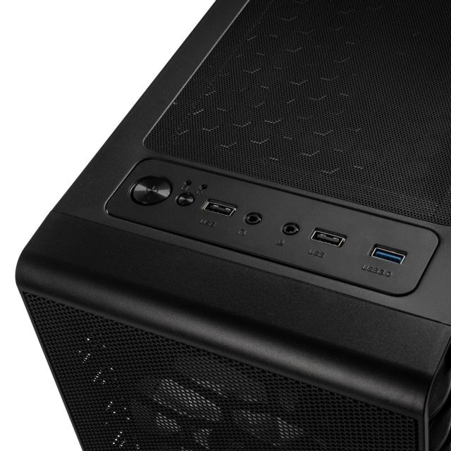 Кутия Kolink Observatory Lite Mesh RGB Mid-Tower, Черен