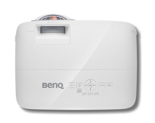 Мултимедиен проектор BenQ MX825ST Short Throw, DLP, XGA (1024x768), 12 000:1, 3300 ANSI Lumens,VGA, HDMI, USB, LAN(RJ45), Speaker, Optional Interactive Kit (PW02/PT12), 3D Ready