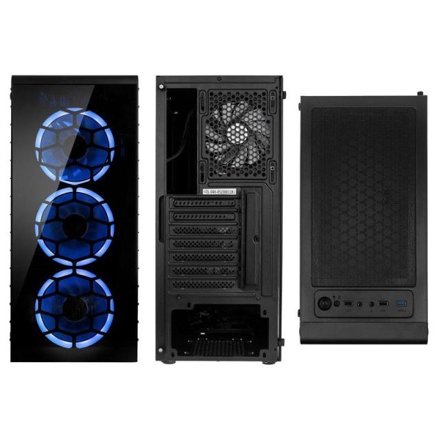 Кутия Kolink Observatory Lite RGB Mid-Tower, Черен