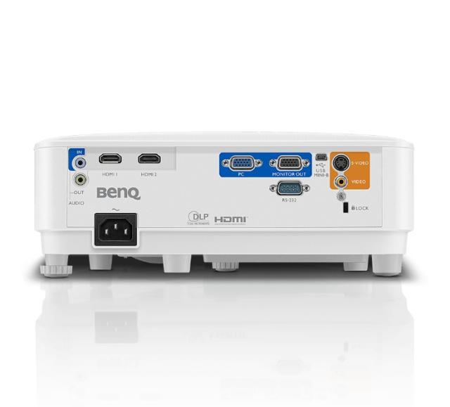 Мултимедиен проектор BenQ MW550, DLP, WXGA (1280x800), Business Projector, 20 000:1, 3600 ANSI Lumens, Zoom 1.1x, Vertical Keystone, Lampsave 15000 hours, VGA, HDMI x2, RCA, Audio in, Audio out, S-Video, VGA out, Speaker 2W, 3D Ready, 2.3 kg