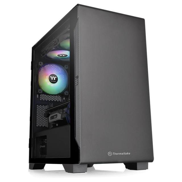 Кутия THERMALTAKE S100 TG, Micro Tower, Черна