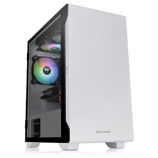 Кутия THERMALTAKE S100 TG, Micro Tower, Бяла
