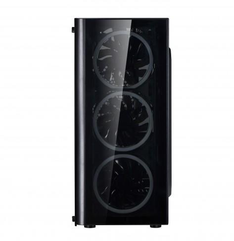 Кутия SPIRE 7022 RGB, Без захранване, 2 x USB 2.0, 1 x USB 3.0, Черен