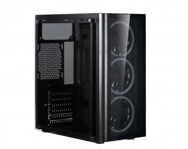Кутия SPIRE 7022 RGB, Без захранване, 2 x USB 2.0, 1 x USB 3.0, Черен
